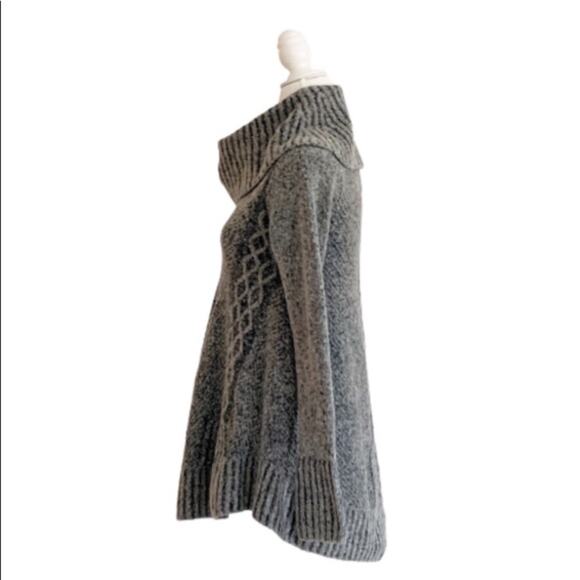 Anthropologie Ruby Moon Sweater Cowl Swing Gray Fuzzy Soft Sweater Size Small - Picture 9 of 12